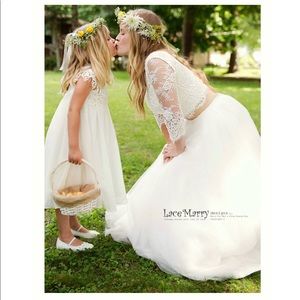 **SOLD** Rustic Boho Lace Top Bridal Separate with 3/4 Sleeves 👰‍♀️🤵‍♂️💕💒💎